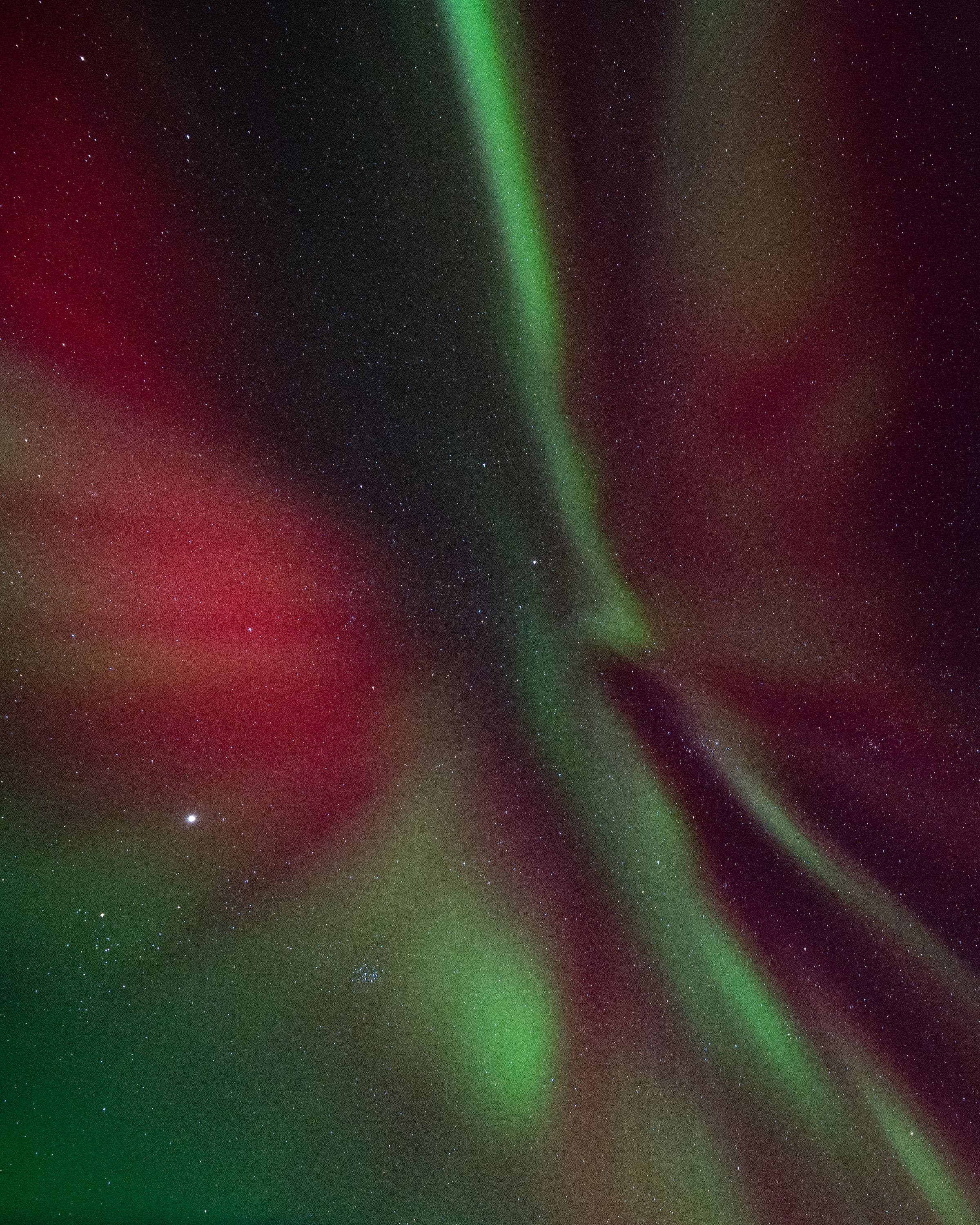 Vibrant aurora borealis dancing across the night sky